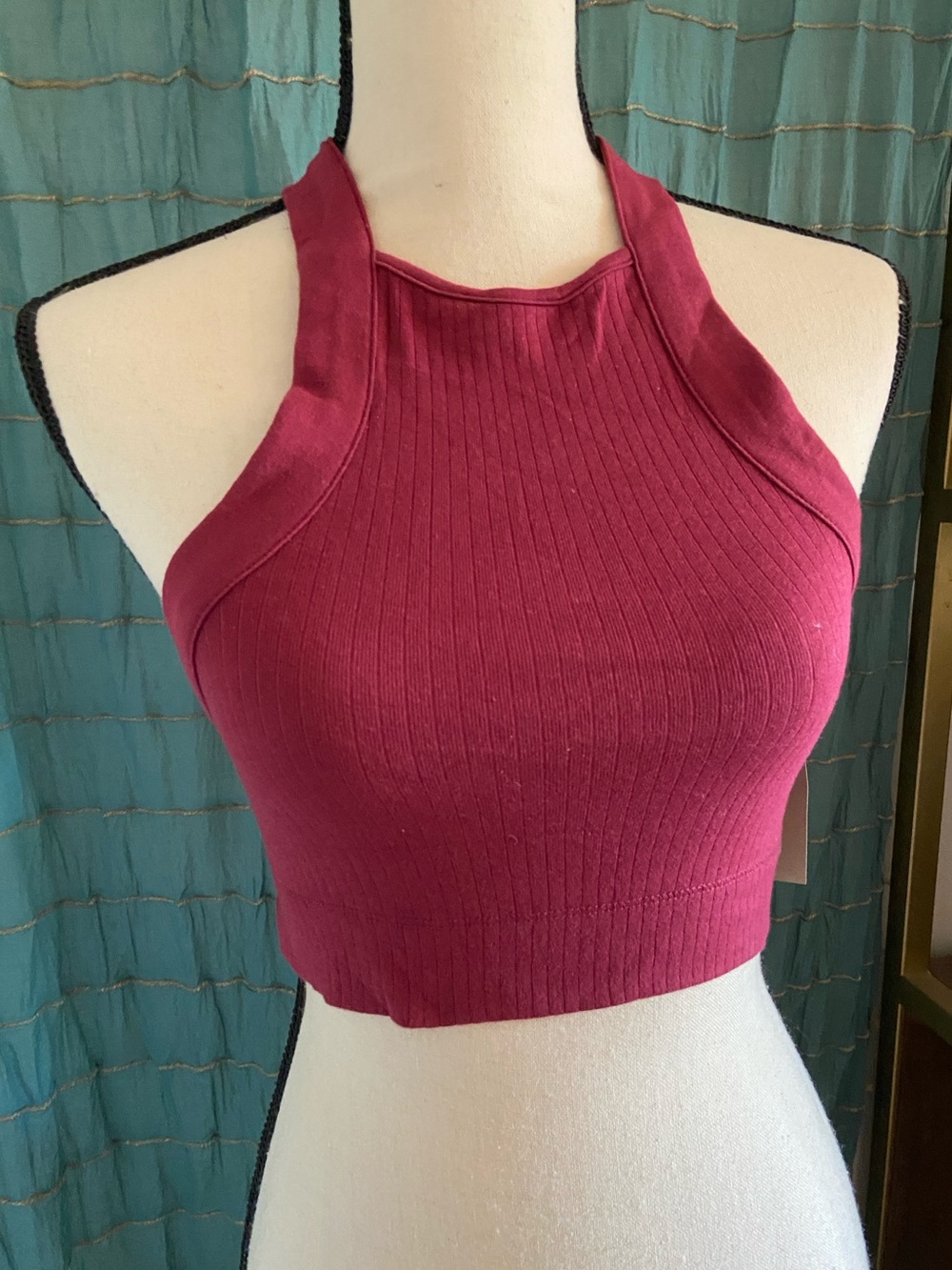Free People Intimately Free halter top- Berry
